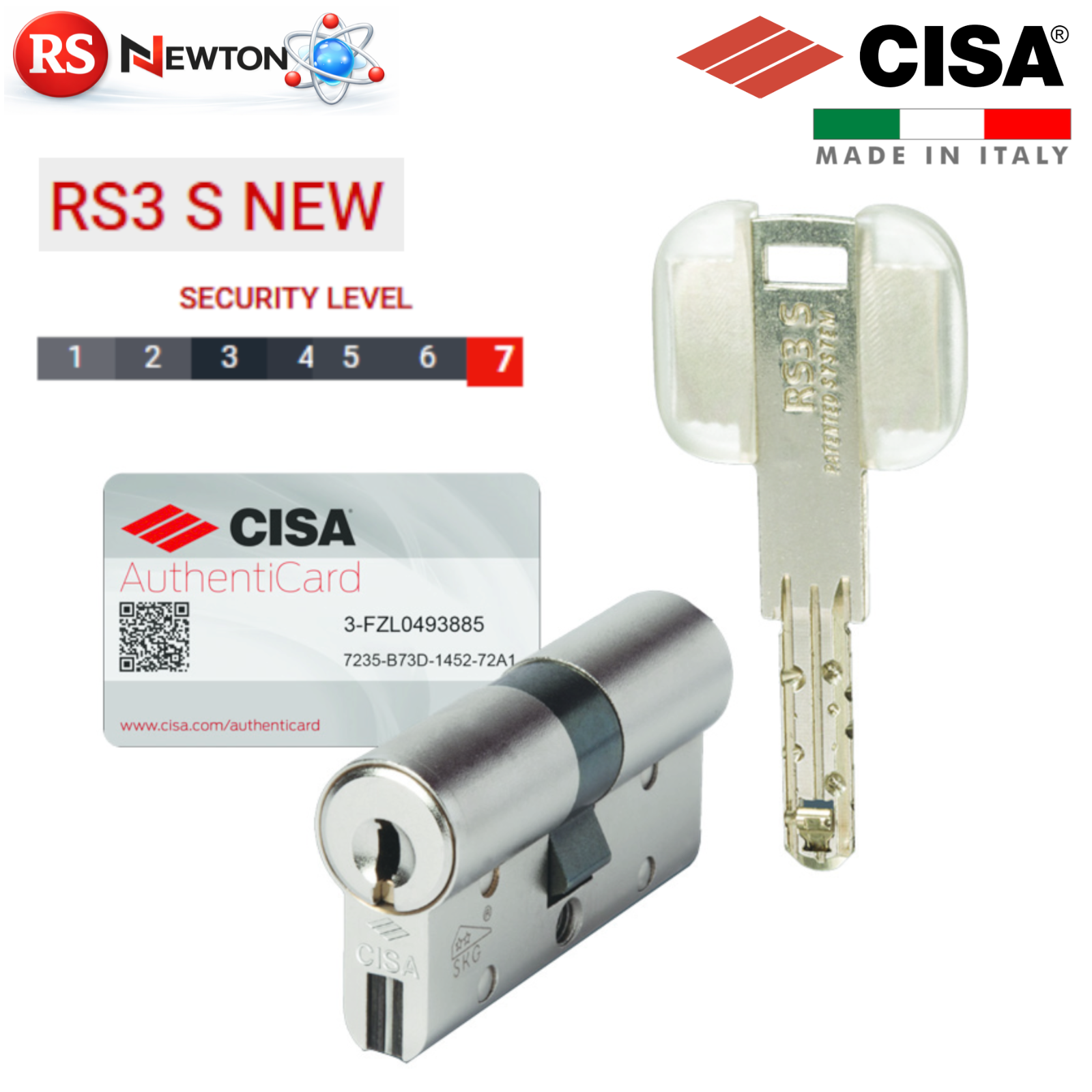 Cilindro Europeo Frizionato 90mm Decentrato CISA RS3 S NEW Serratura Porta G.F