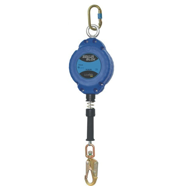 Dispositivo Anticaduta Retrattile Cavo Acciaio 10m Sekurblok EN360 136kg VBS