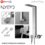 Colonna Pannello Doccia NYMO Acciaio Inox Lucidato Finitura Specchio 8K 4Vie D.X