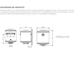 Scaldabagno Elettrico ATON 30 Litri Verticale Boiler Acqua Calda Casa Bagno D.X