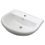 Lavabo Bagno LINPHA Kaila 56 65 cm Ceramica Monoforo Sospeso Senza Colonna D.X