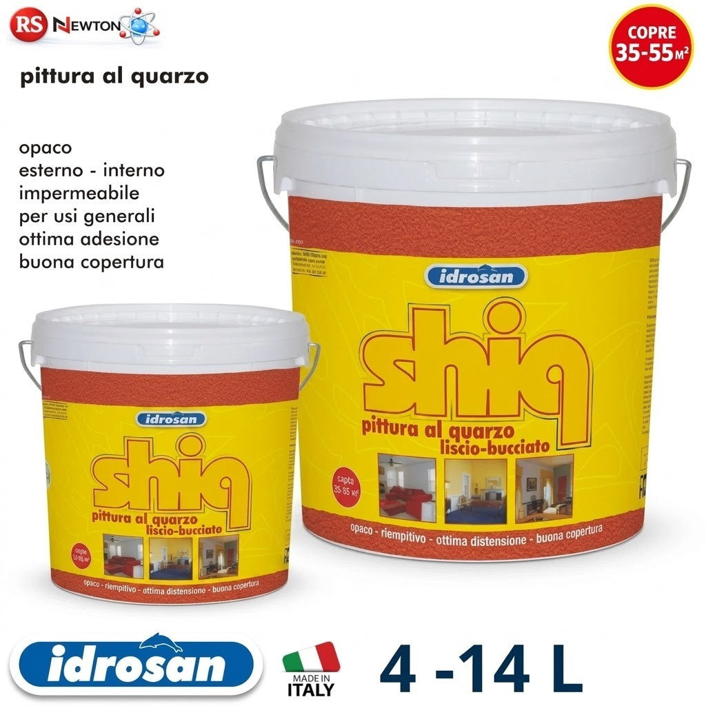 Pittura al Quarzo Bianco Professionale Interni Esterni Resistente Facciate I.D