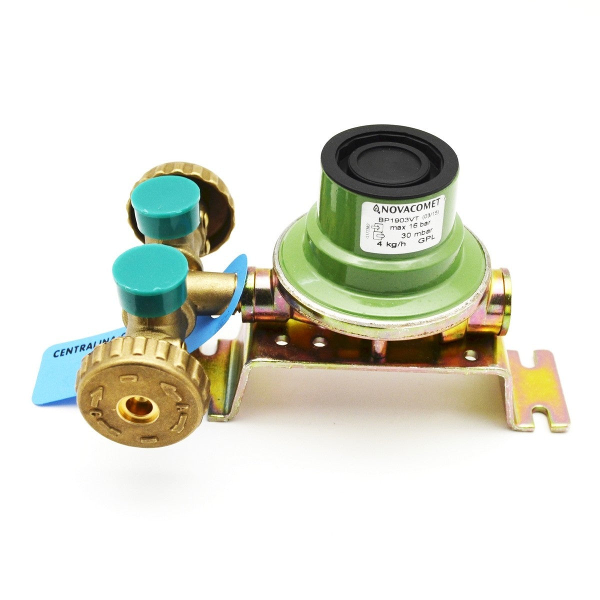 Mini Centralina Gas GPL 2 Attacchi NOVACOMET Compatta con Regolatore 4 kg/h D.X