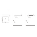 Lavabo Bagno Da Appoggio Rettangolare NYMO Ceramica Moderno Ultra Sottile D.X