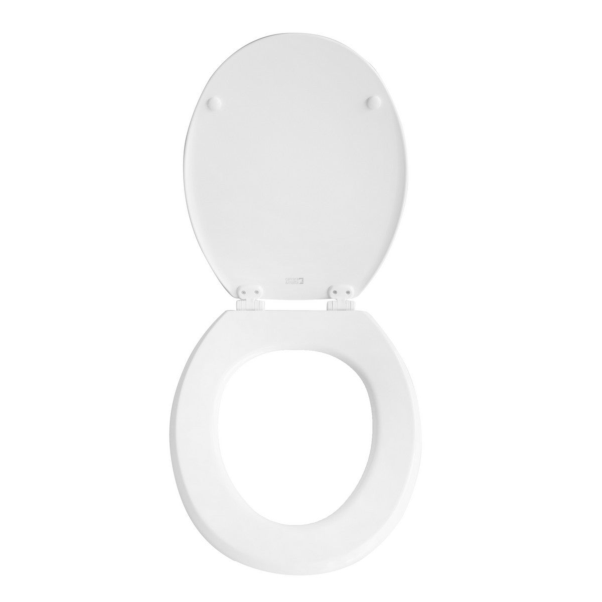 Sedile Wc Universale Legno MDF Cerniere PVC Regolabili Copriwater Bianco D.X