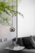 Lampadario Sospensione Sfera Vetro E27 Design Moderno Globo 20cm Elegante V.L