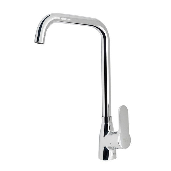Rubinetto Cucina Canna Quadra Girevole Miscelatore Moderno Cromo Nero Opaco D.X