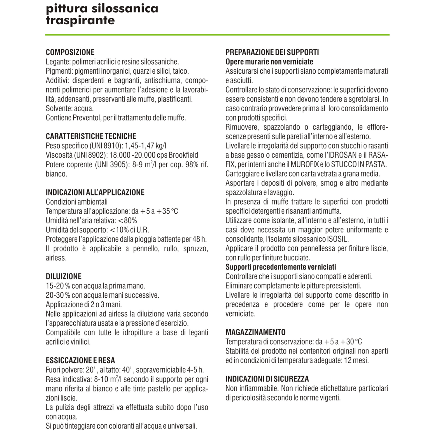 Pittura Silossanica SILCOAT Traspirante Idrorepellente Antimuffa Facciate I.D