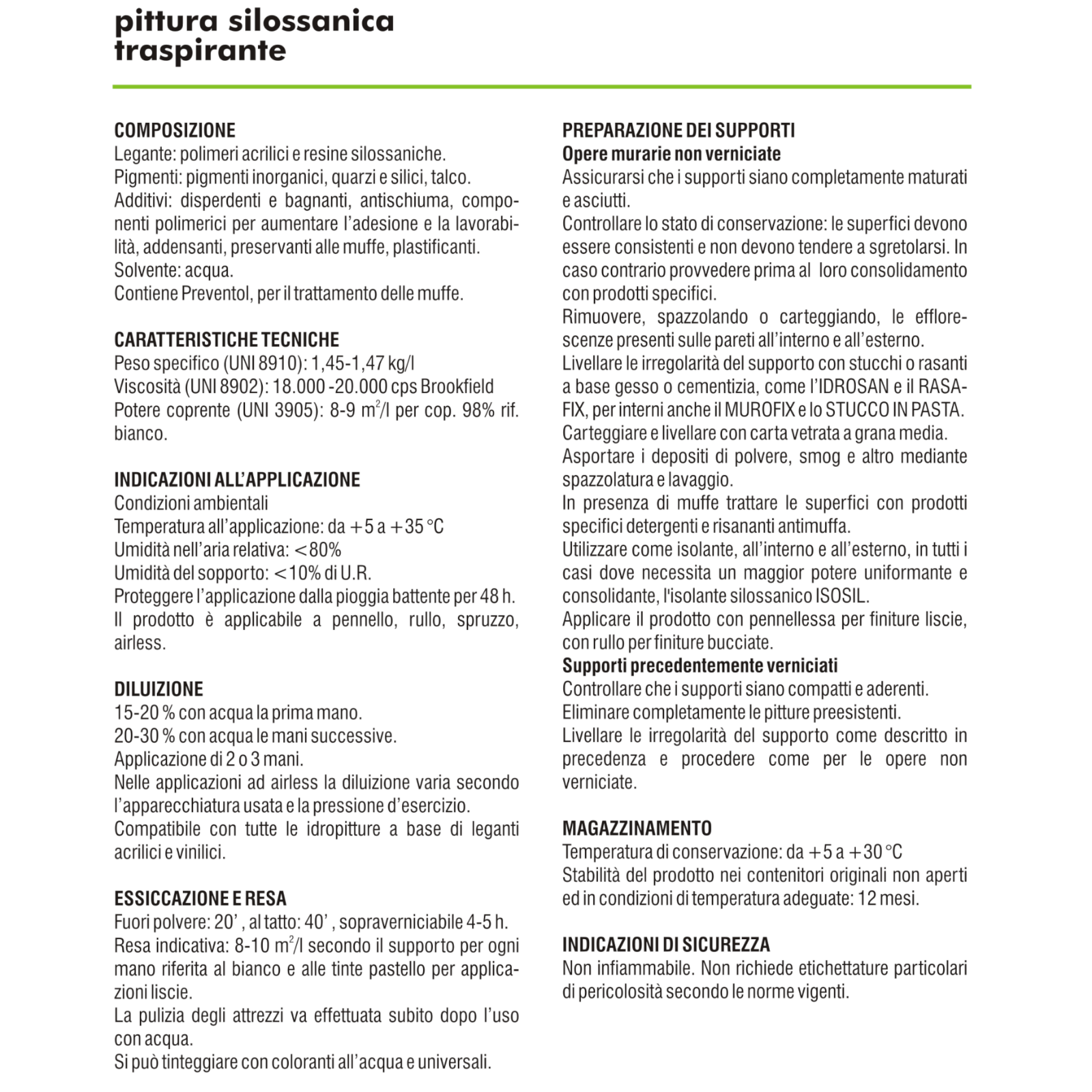 Pittura Silossanica SILCOAT Traspirante Idrorepellente Antimuffa Facciate I.D