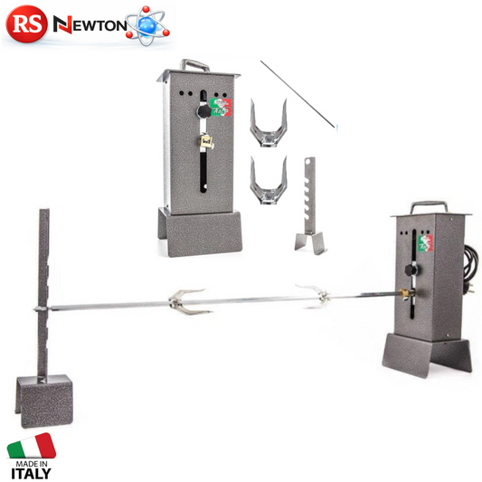 Girarrosto Elettrico Per Camino BBQ Con Spiedo Polli Gira Arrosto kit INOX G.F