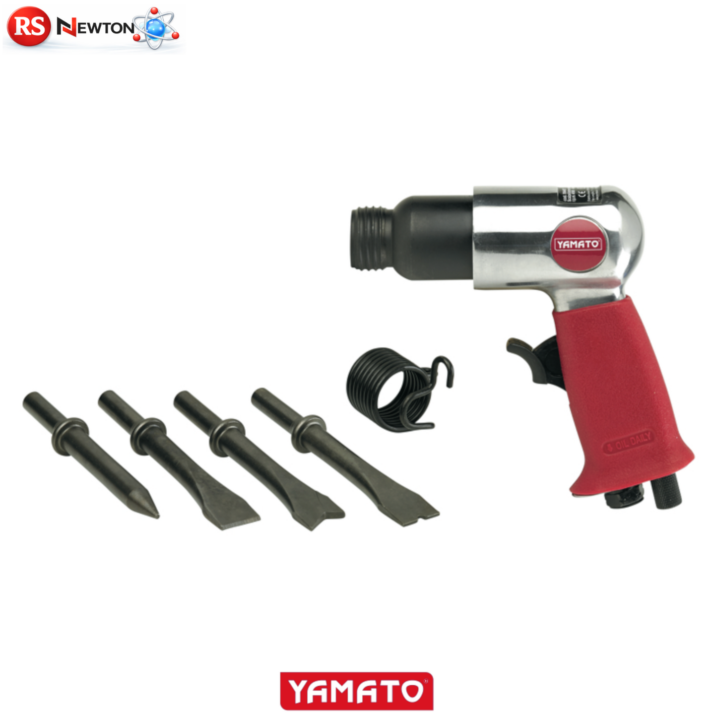 Scalpellatore Pneumatico Kit 4 Scalpelli Attacco 10,2 mm Aria Compressa VBS