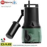 Pompa Sommergibile DAB Acque Chiare Drenaggio Cantine Giardino Pioggia IP68 D.X