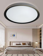 Lampadario Moderno LED Bianco Nero Oro 80W Plafoniera da Soffitto Rotonda V.L