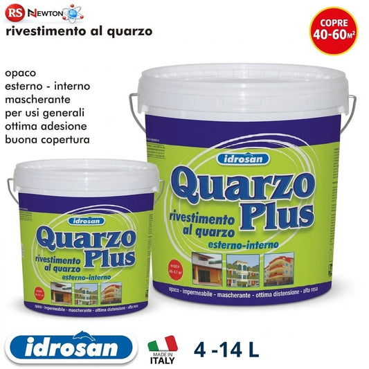 Pittura al Quarzo Acrilico Professionale PLUS Facciate Esterni Interni 4 14L I.D