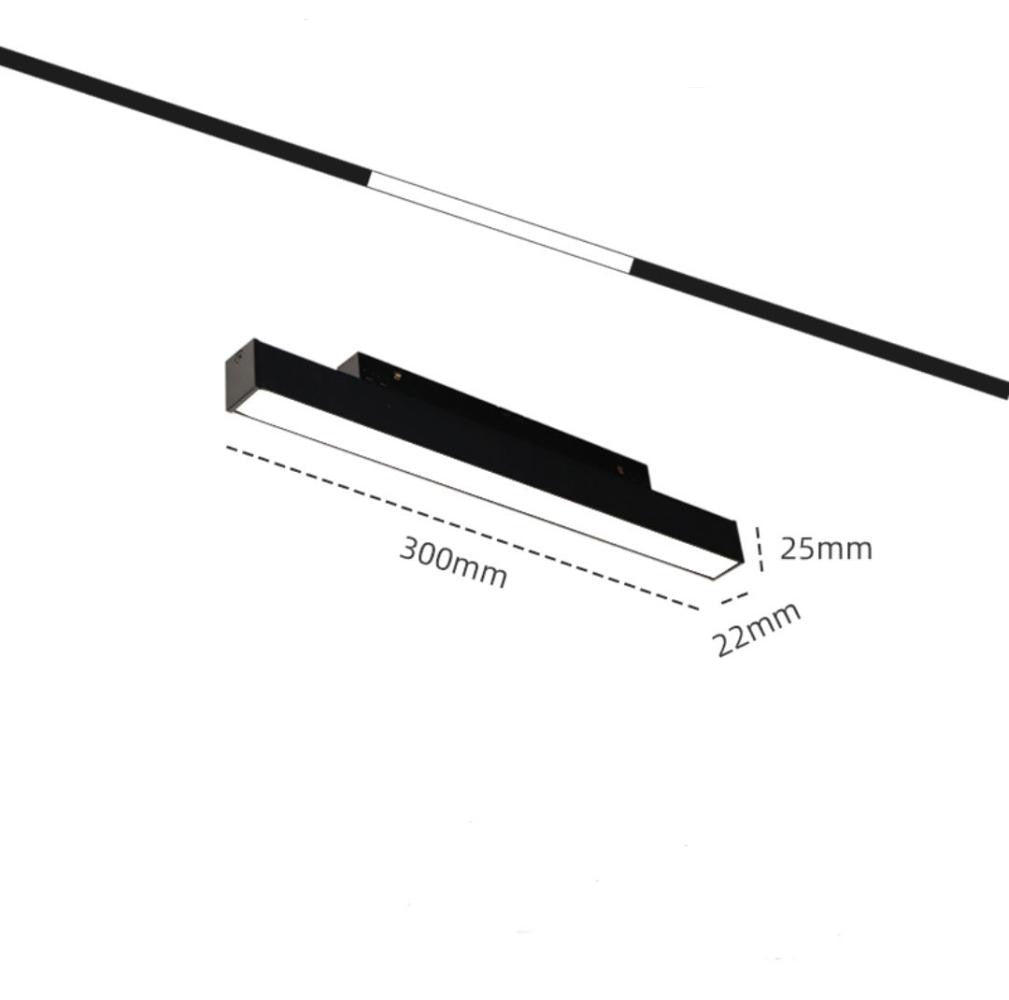 Barra Luce LED Magnetica 10W 20W Binario Magnetico Incasso 30 60cm Nero 48V V.L