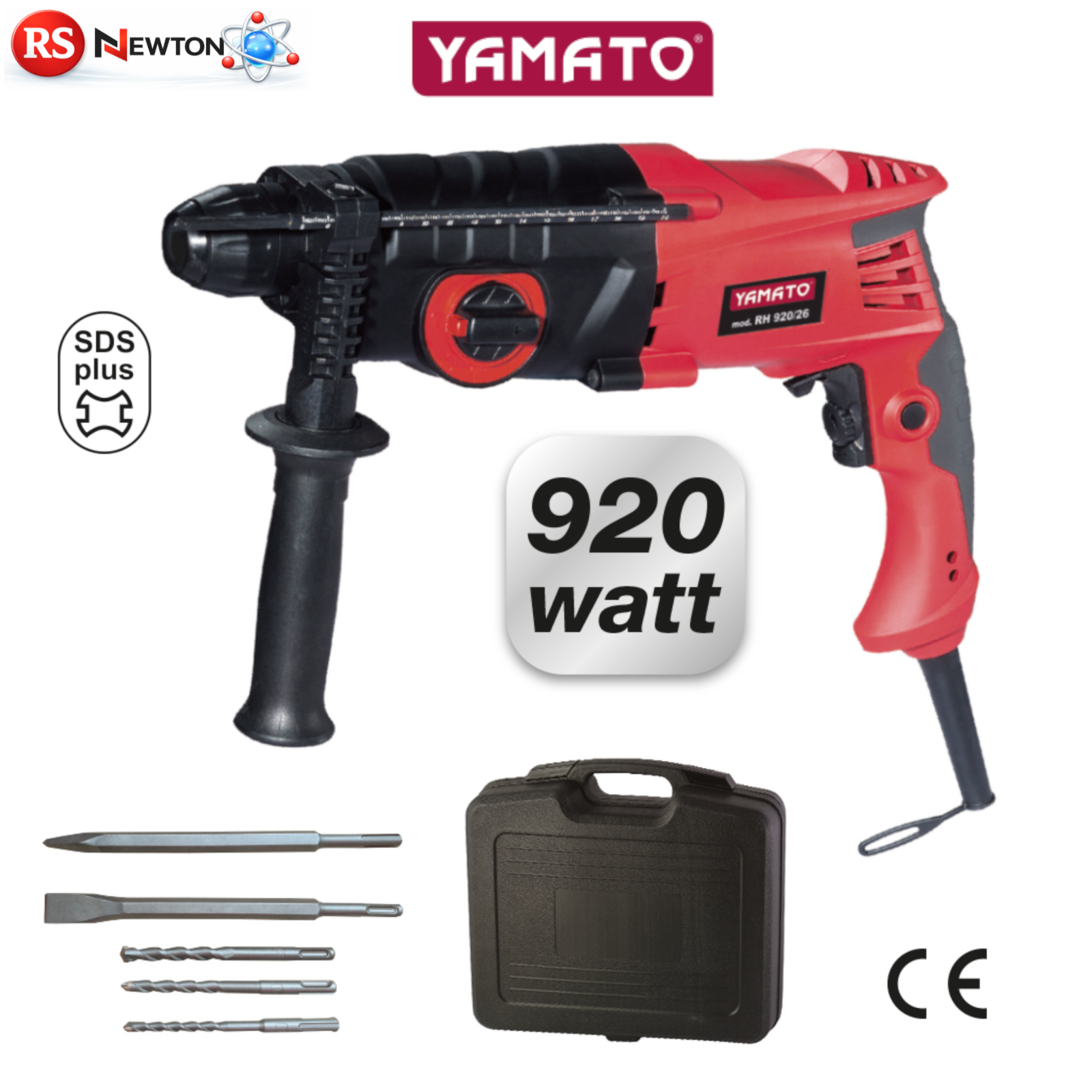 Martello Tassellatore SDS Plus 920W 4 Funzioni Trapano Demolitore +Kit Punte VBS