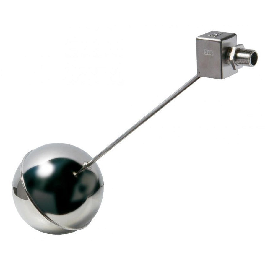 Valvola a Galleggiante WC Acciaio Inox AISI 316 con Sfera 1/2 Alimentare D.X