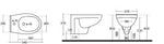 Lavabo Ceramica Bianco Lavello Vaso Bagno WC Bidet Colonna Cassetta LINPHA D.X