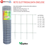 Rete Elettrosaldata Zincata 25 M Recinzione Maglia 50x75 Filo 1,8 mm H80-200 VBS