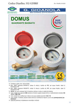 Misuratore Contatore Acqua Fredda T50 R80 Getto Unico Quadrante Bagnato D.X