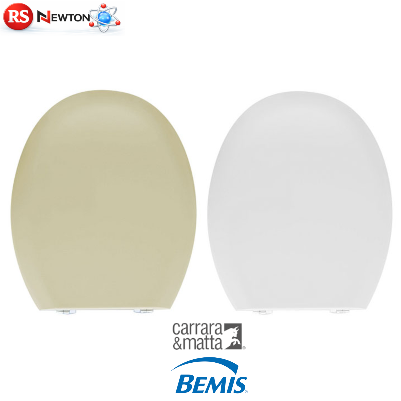 Sedile WC Universale BEMIS CeM in Legno Cerniere Regolabili Bianco Champagne D.X