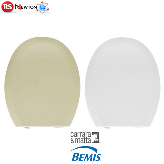 Sedile WC Universale BEMIS CeM in Legno Cerniere Regolabili Bianco Champagne D.X