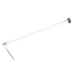 Bastone Per Tenda Doccia Vasca Bagno Universale Angolare Aste Cromo Bianco D.X