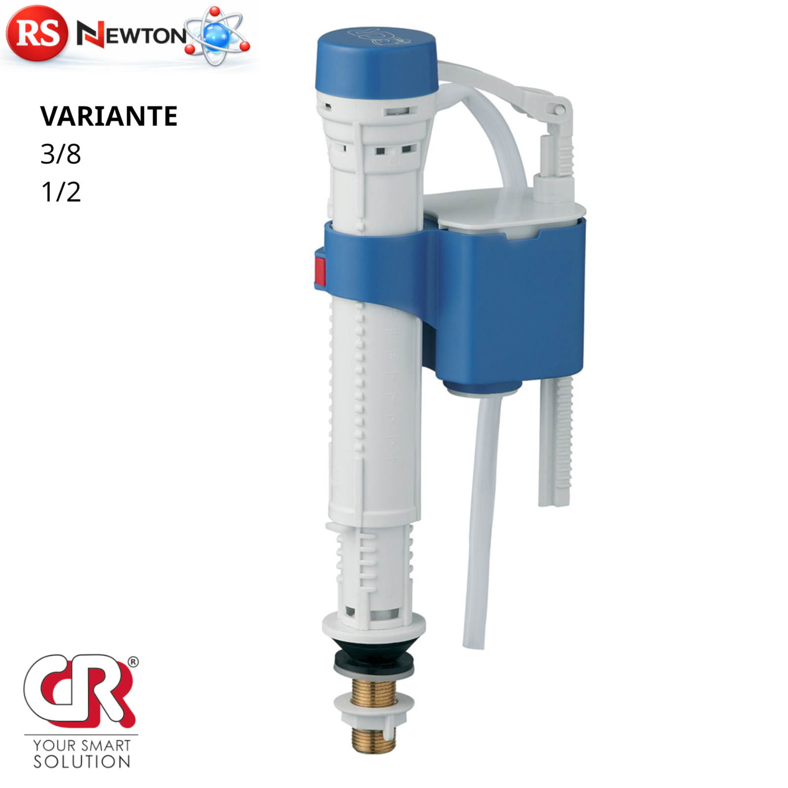 Galleggiante Universale CR Attacco Basso WC 3/8 1/2 Compatto Silenzioso D.X