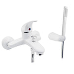 Miscelatore Rubinetto Bagno Lavabo Bidet Vasca Bianco Opaco MARZIA Elegante D.X