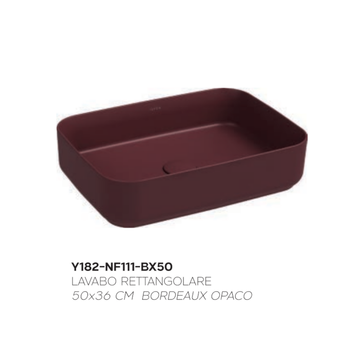 Lavabo Bagno Da Appoggio Rettangolare NYMO Ceramica Moderno Ultra Sottile D.X