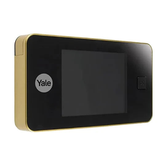 Spioncino Elettronico Batteria YALE Digitale LCD Porta Ottone Argento HD 105 G.F