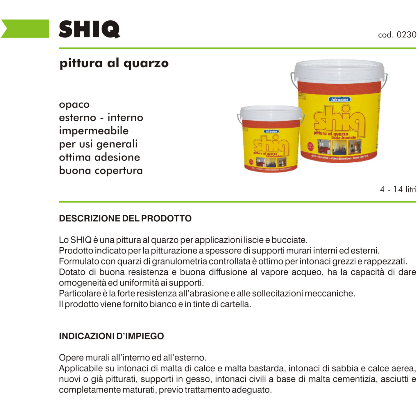 Pittura al Quarzo Bianco Professionale Interni Esterni Resistente Facciate I.D