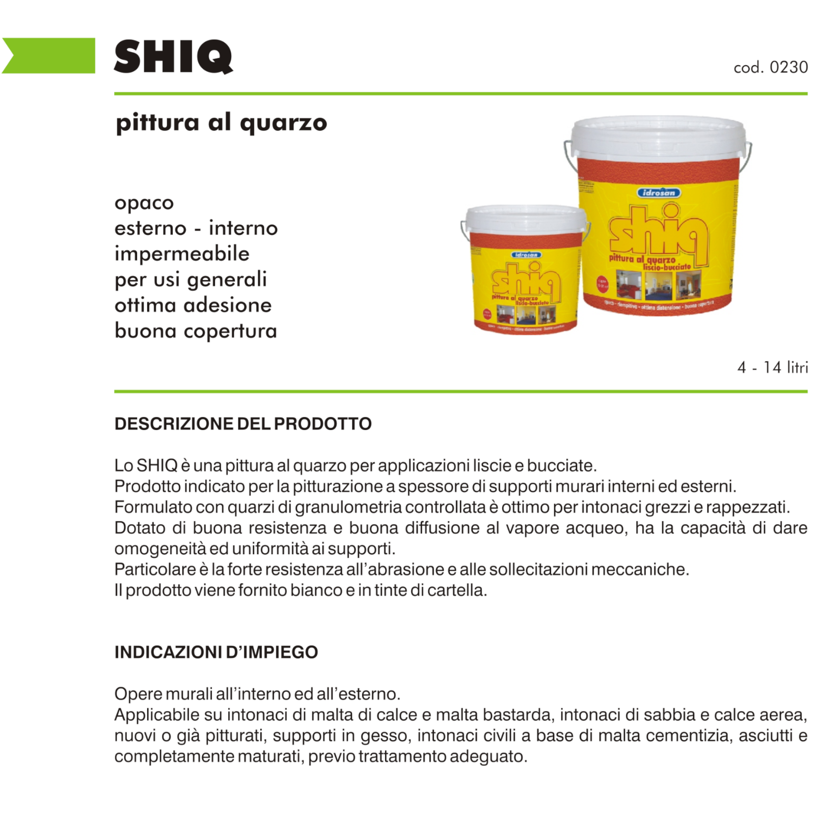 Pittura al Quarzo Bianco Professionale Interni Esterni Resistente Facciate I.D