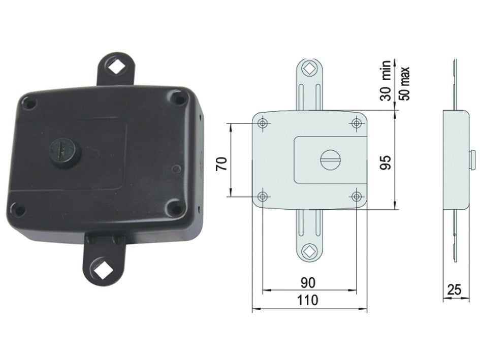 Deviatore Verticale Con Bottone Intern CISA Chiusura Alto Basso Seconda Anta G.F