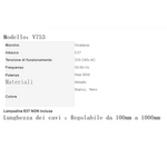 Lampadario E27 Doppio Uso Metallo Bianco Nero Sospensione Regolabile Bar V.L