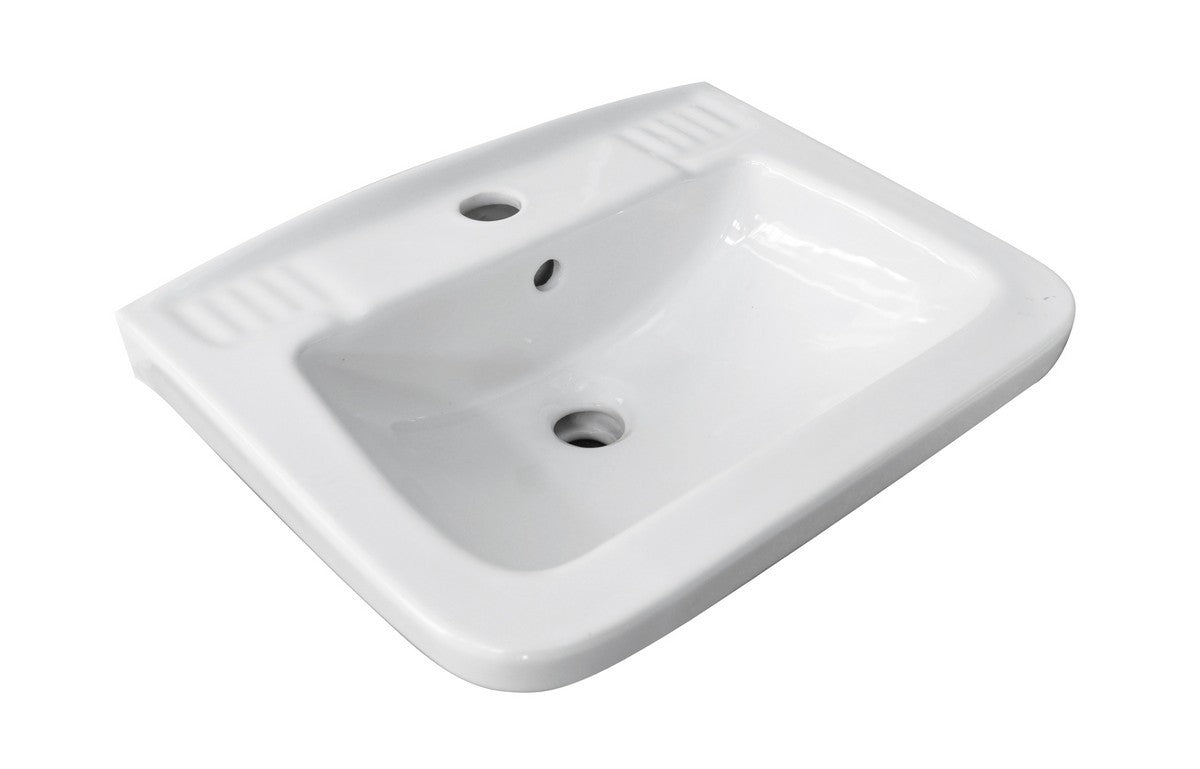 Lavabo a Parete Quadro Sospeso 36x45 cm Linpha Ceramica Bianco Bagno Moderno D.X