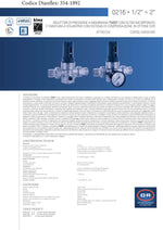 Riduttore Di Pressione Acqua a Membrana PN25 Ottone Con Manometro 1/2 3/4 1" D.X