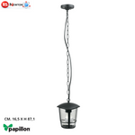 Lanterna Sospesa Esterno Nera Alluminio Lampada Giardino Moderna H 87cm VBS