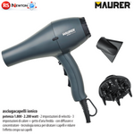 Asciugacapelli Professionale 2200W Con Tecnologia Ionica Diffusore Bocchetta VBS