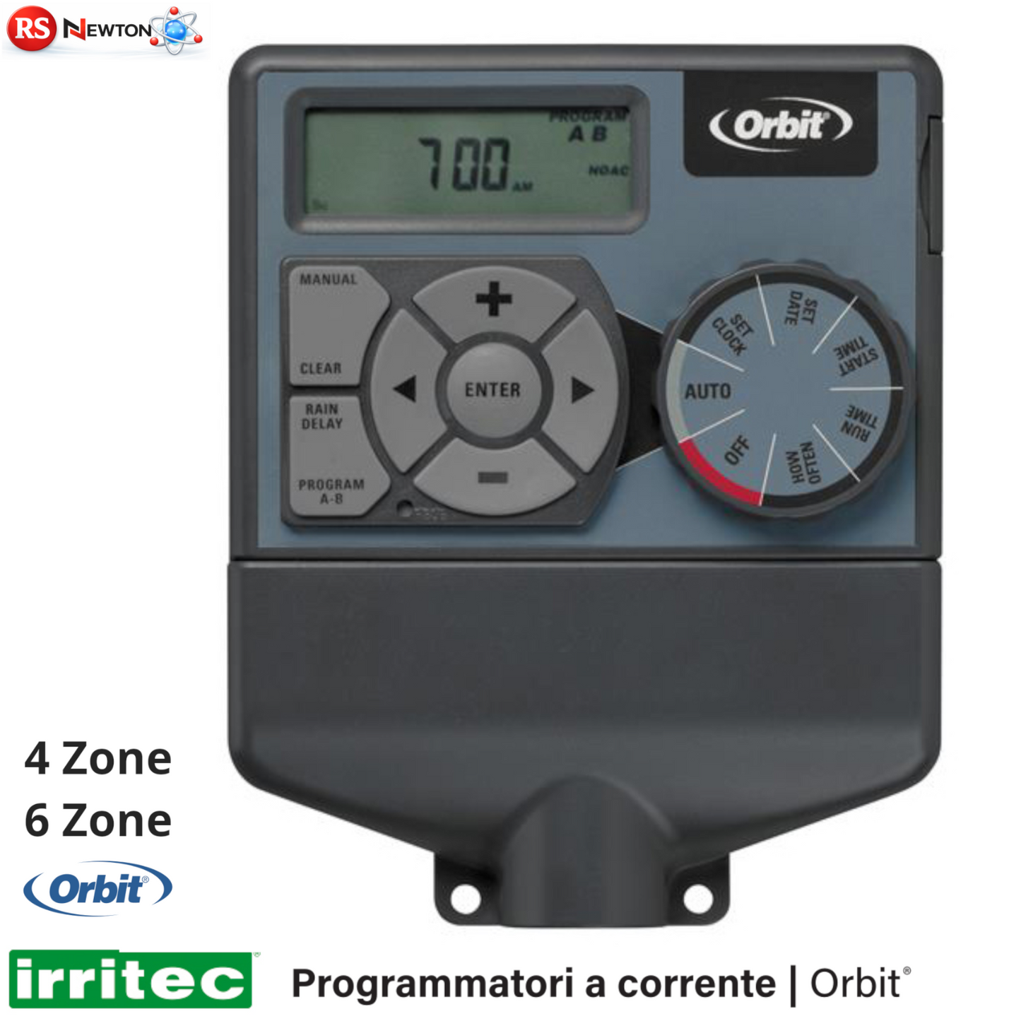 Programmatore Elettronico Irrigazione Orbit IRRITEC HRC 4 6 Zone Centralina D.X