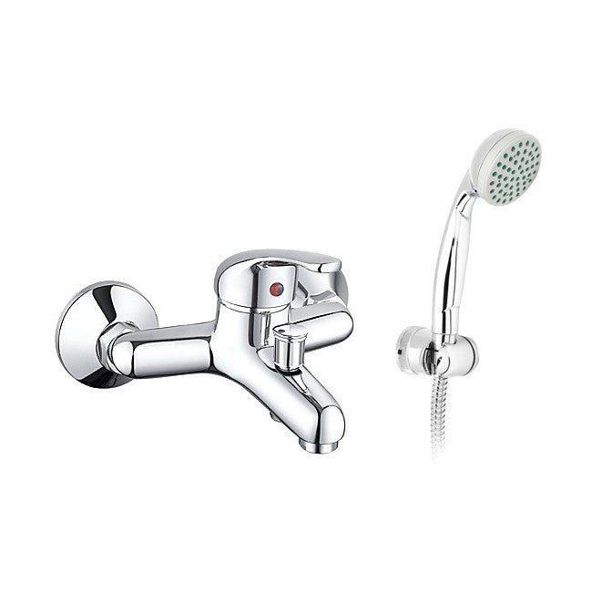Miscelatore Rubinetto Bagno Lavabo Bidet Vasca Doccia Ottone Cromo DELFINA D.X