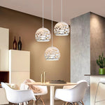 Lampadario Moderno Sospensione E27 Bianco Regolabile 120cm Camera Soggiorno V.L