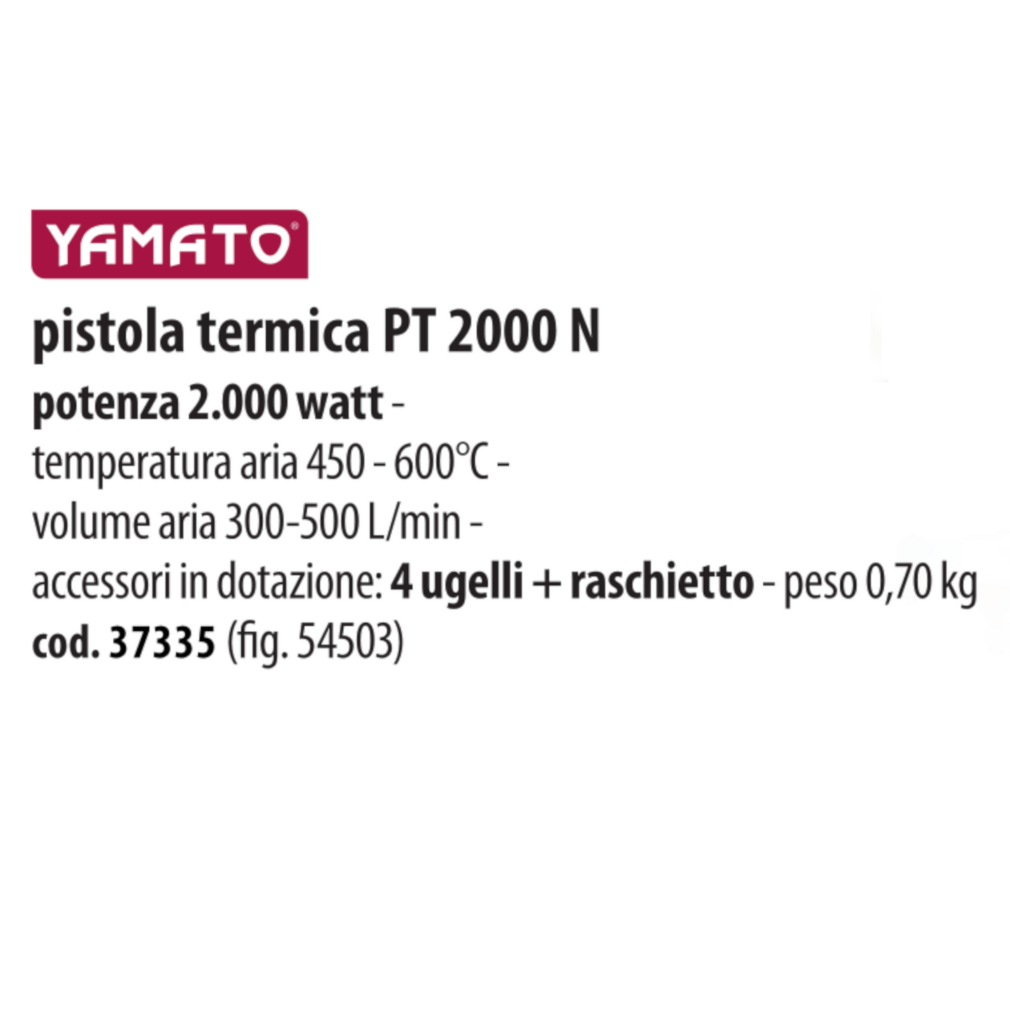 Pistola Termica 2000W Professionale 450-600°C Sverniciatore Aria Calda + Kit VBS