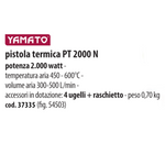 Pistola Termica 2000W Professionale 450-600°C Sverniciatore Aria Calda + Kit VBS