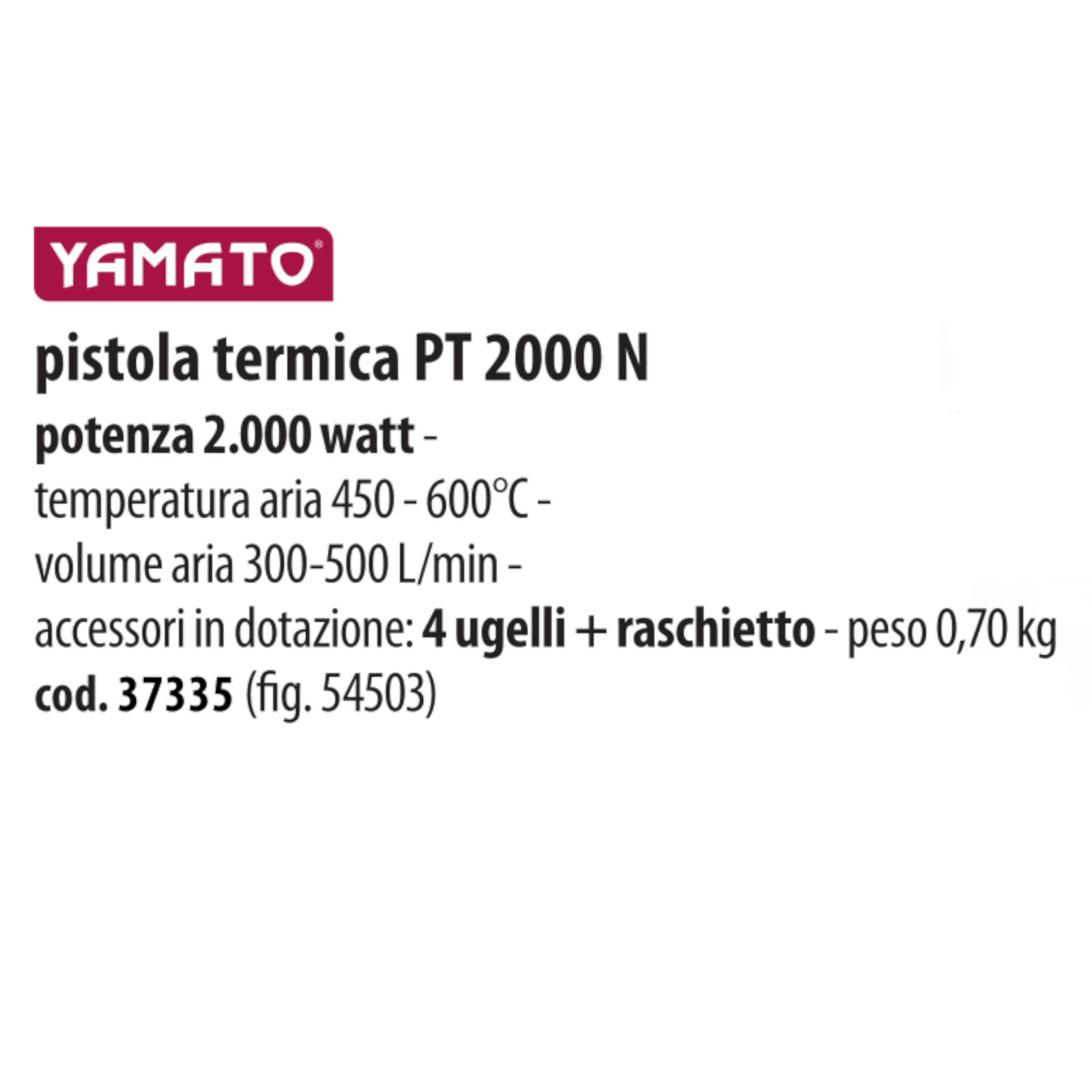 Pistola Termica 2000W Professionale 450-600°C Sverniciatore Aria Calda + Kit VBS