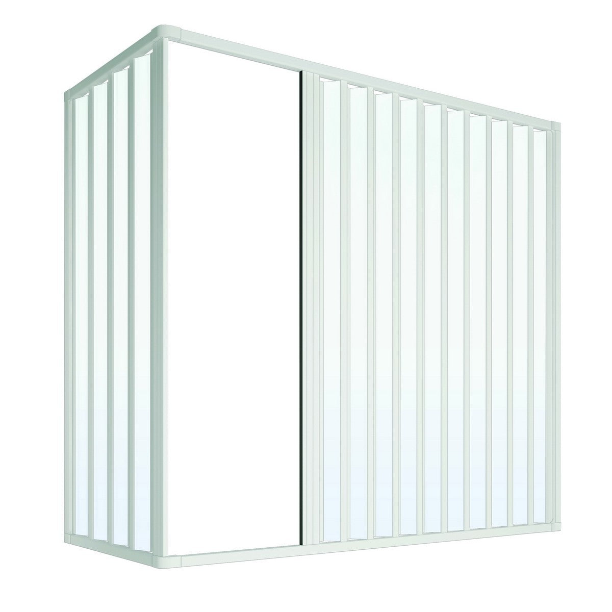 Cabina Parete Box Vasca da Bagno Soffietto PVC 2 Lati 70-170 cm Reversibile D.X