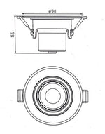 Faretto LED COB 8W Orientabile Rotondo Incasso Foro 60-75mm 640lm IP40 V.L