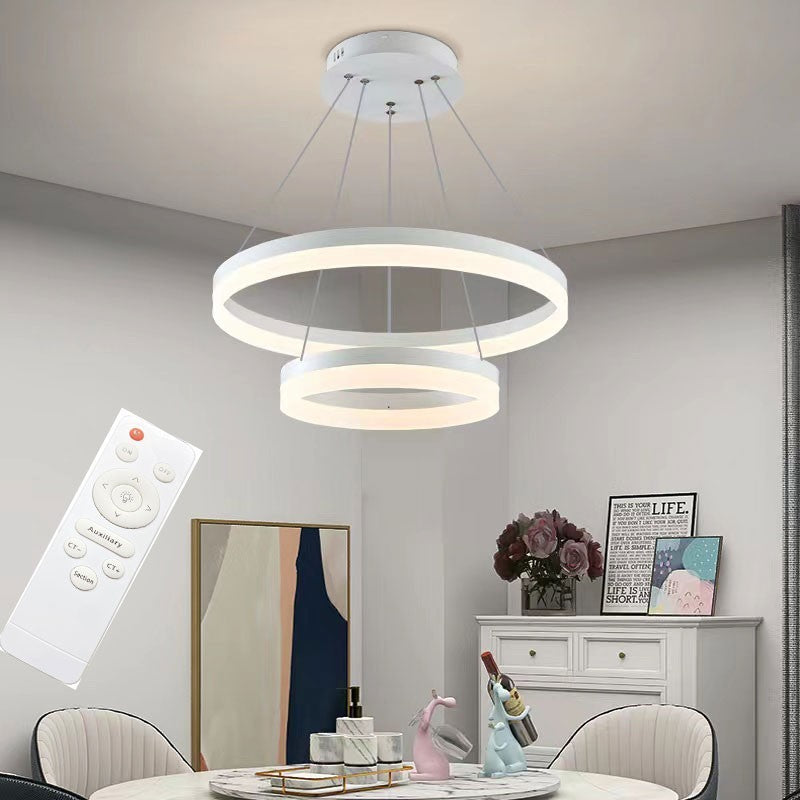 Lampadario LED 66W Dimmerabile Telecomando Moderno 3 Luci Trasformabile V.L