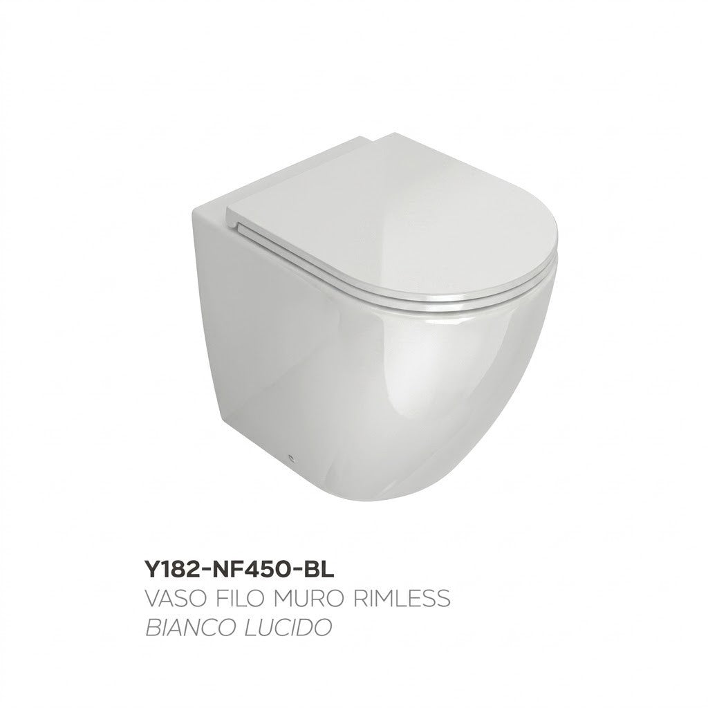 Sanitari Bagno Filo Muro Moderno NYMO INFINITY Vaso WC Bidet Water Elegante D.X
