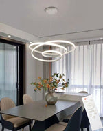 Lampadario Sospeso LED 90W Dimmerabile Telecomando Moderno Bianco Nero Oro V.L